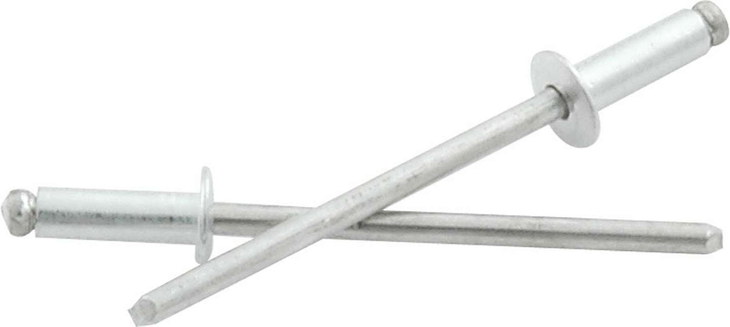 Allstar Performance 1/8in Alum Rivet Silver 500Pk 1/8in-1/4in