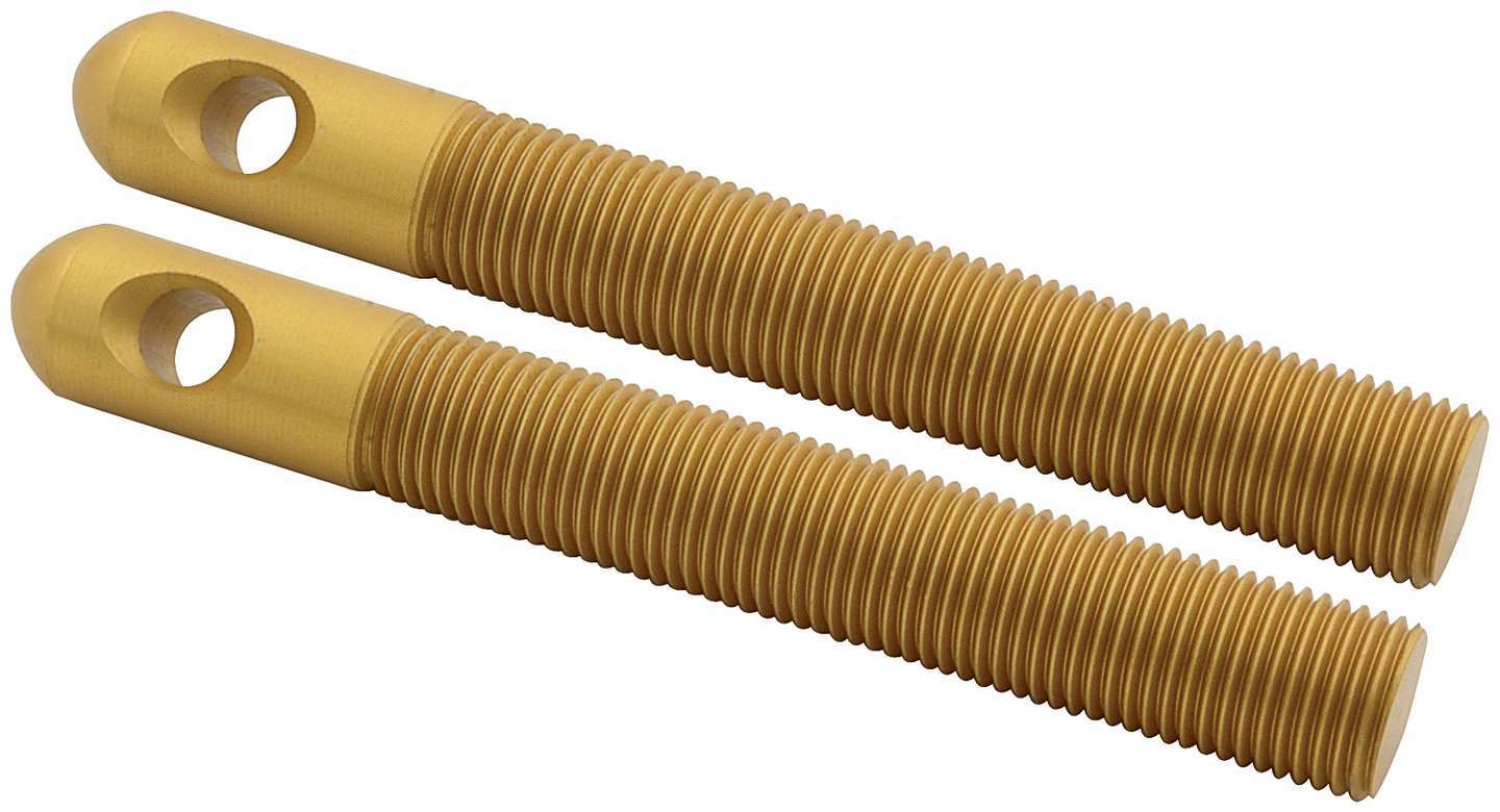 Allstar Performance Alum Hood Pins 1/2in 1/4in Holes Gold 2pk