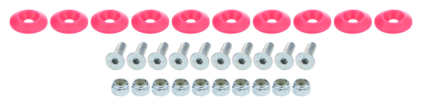 Allstar Performance Countersunk Bolt Kit Pink 10pk