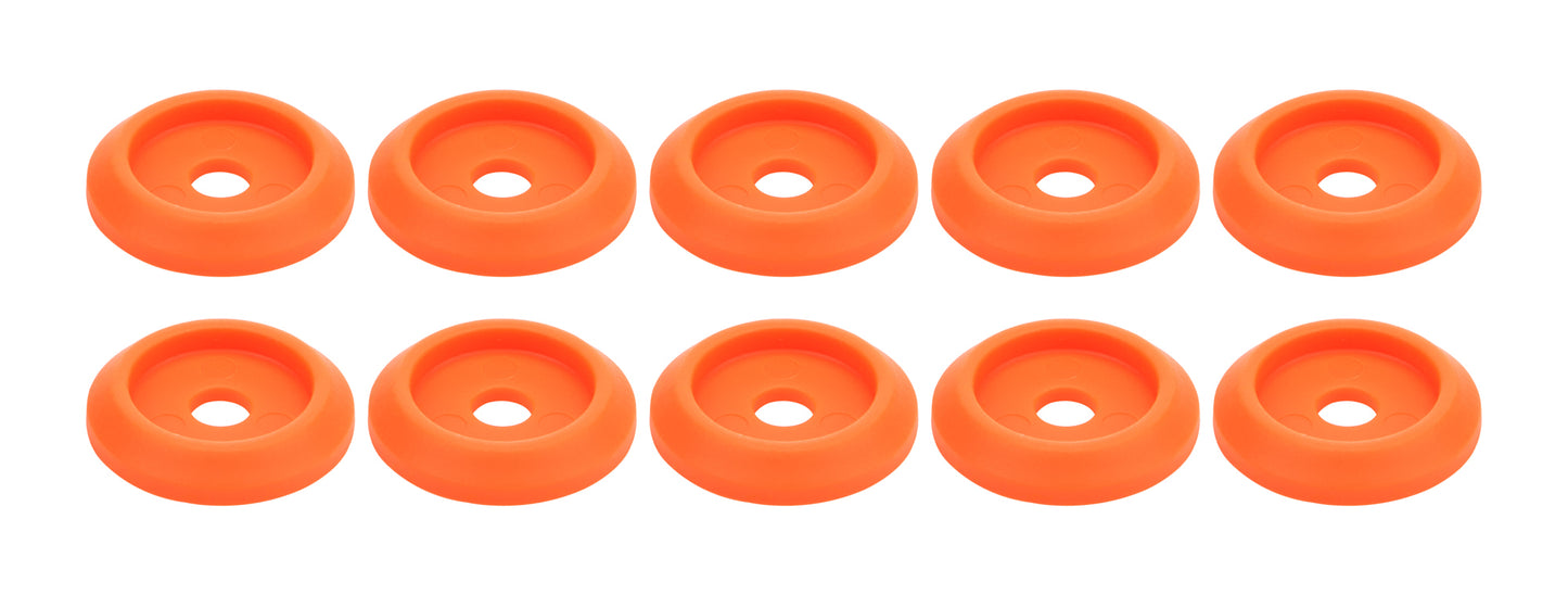 Allstar Performance Body Bolt Washer Plastic Fluorescent Orange 10pk