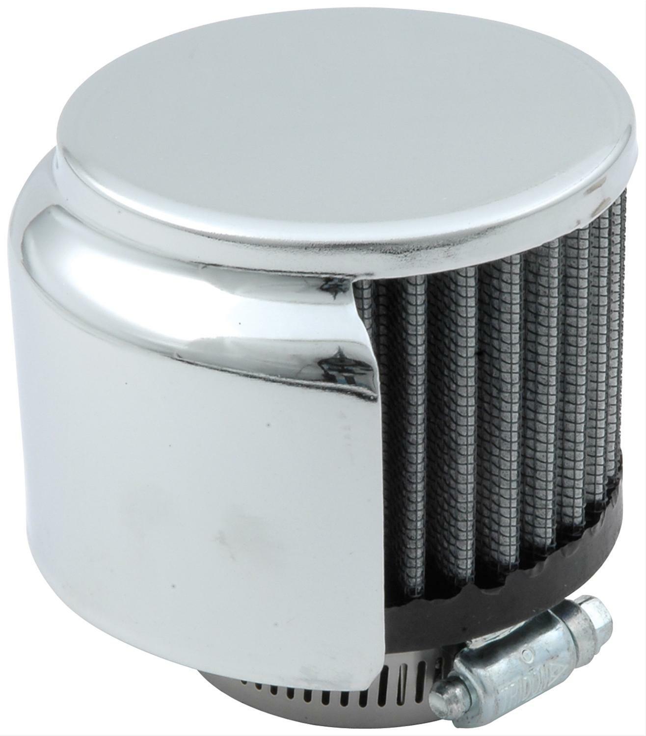 Chrome High Performance Clamp On Shielded Washable Breather for 1 1/2" Tube
