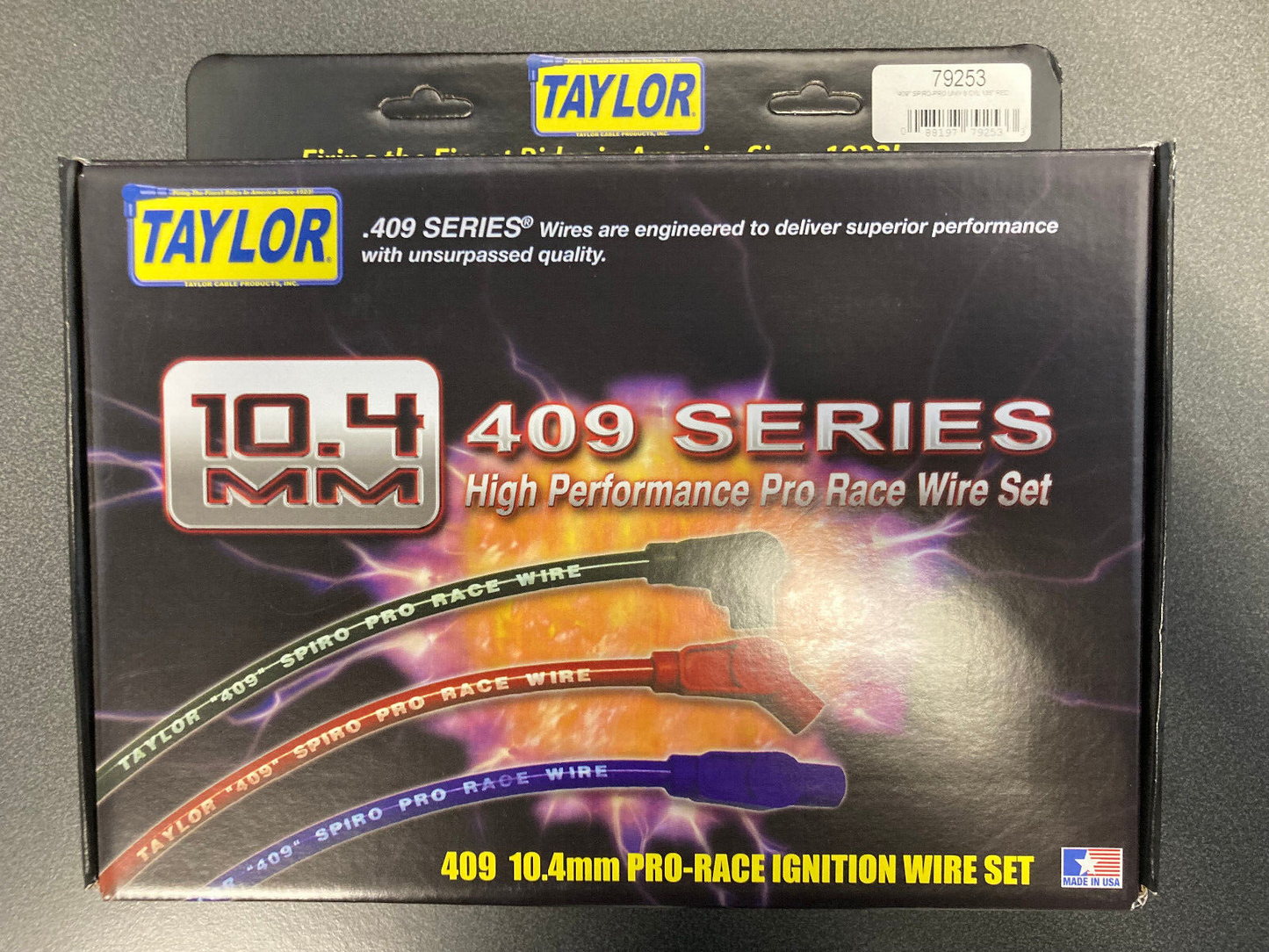 Taylor  409 10.4MM  Universal Wire Set fit  V8's  135 Degree Spark Plug Boot