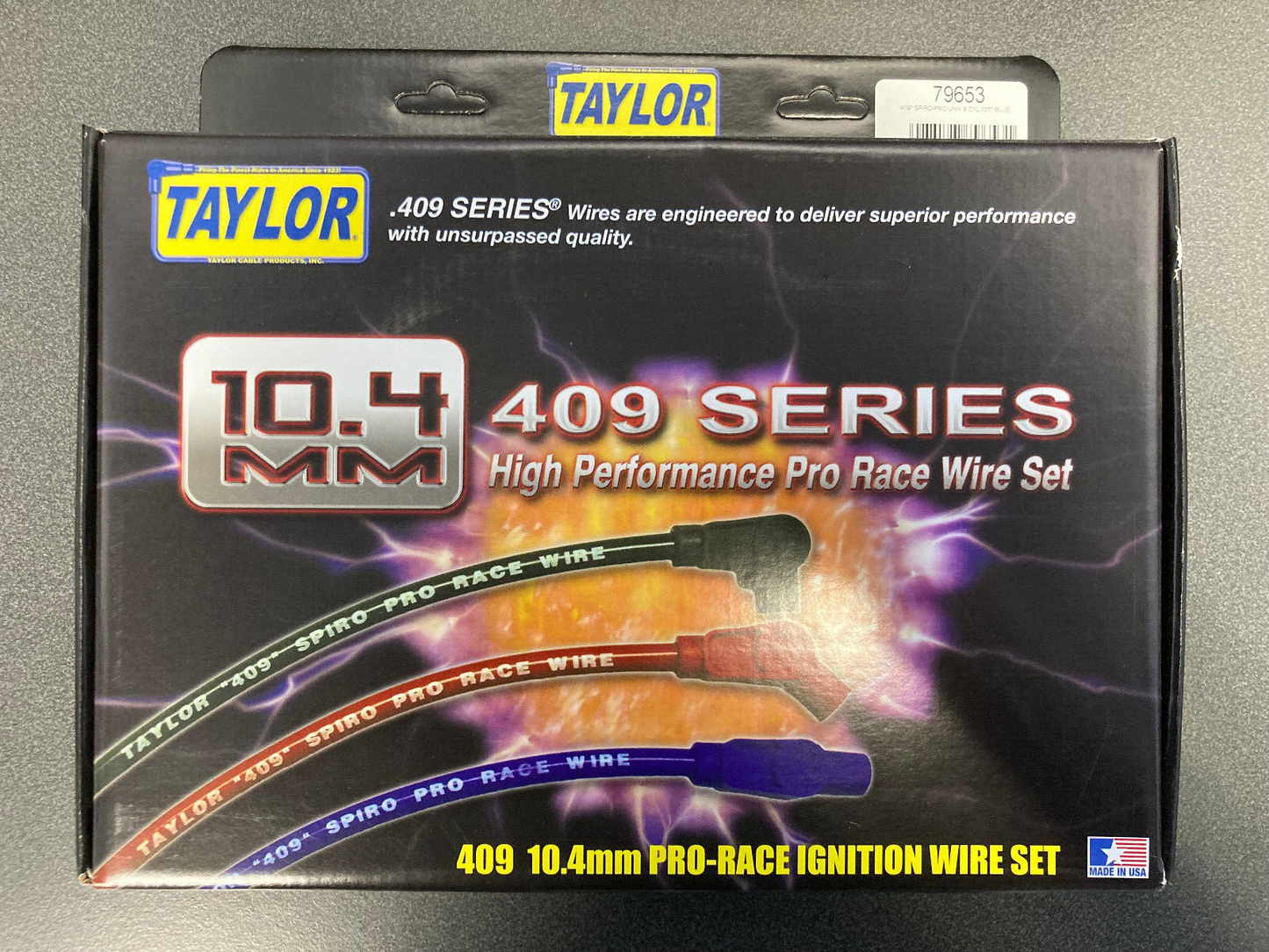 Taylor  409 10.4MM  Universal Wire Set fit  V8's  135 Degree Spark Plug Boot