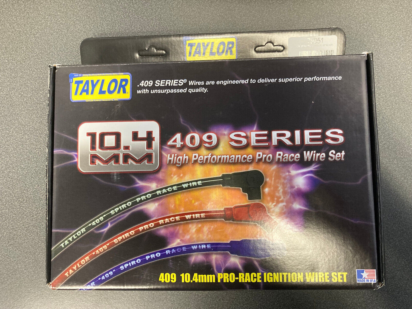 Taylor  409 10.4MM  Universal Wire Set fit  V8's  90 Degree Spark Plug Boot