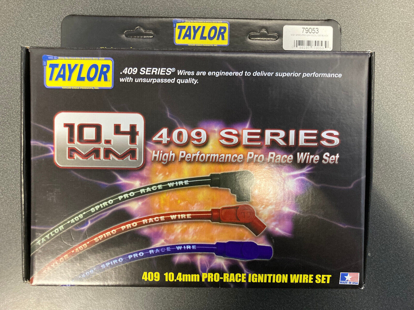 Taylor  409 10.4MM  Universal Wire Set fit  V8's  135 Degree Spark Plug Boot