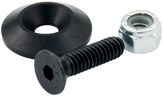 Allstar Performance Countersunk Bolts #10 w/1in Washer Black 50pk