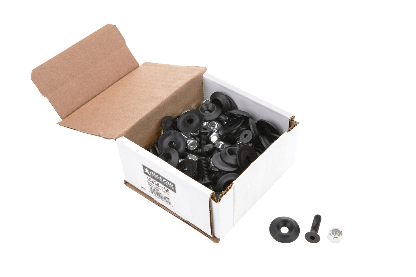 Allstar Performance Countersunk Bolt Kit Black 50pk