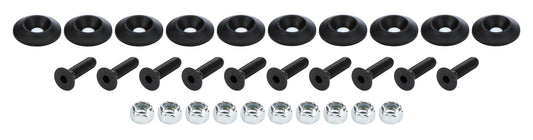 Allstar Performance Countersunk Bolt Kit Black 10pk