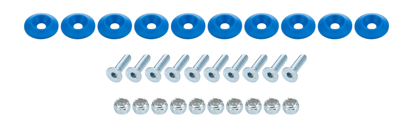 Allstar Performance Countersunk Bolt Kit Blue 10pk