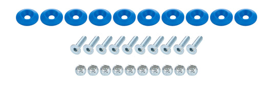 Allstar Performance Countersunk Bolt Kit Blue 10pk