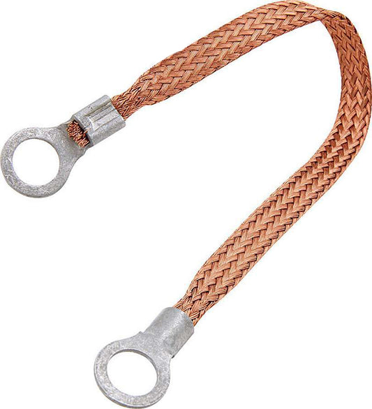 Allstar Performance Copper Ground Strap 12in w/ 1/4in Ring Terminals