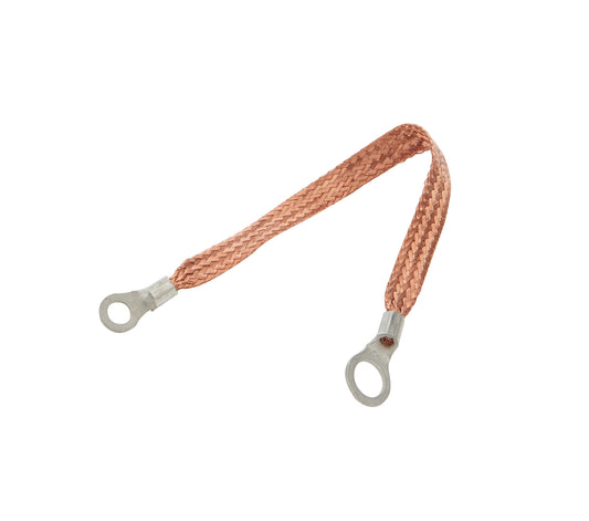 Allstar Performance Copper Ground Strap 9in w/ 1/4in and 3/8in Ring