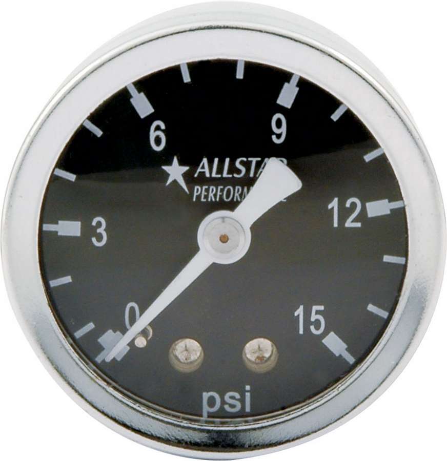 Allstar Performance 1.5in Gauge 0-15 PSI Liquid Filled