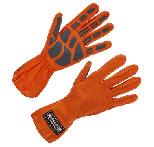 Allstar Performance Driving Gloves Non-SFI Outseam S/L SM Orange