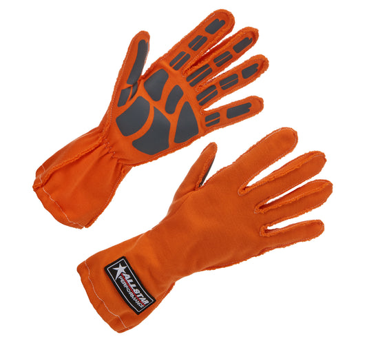 Allstar Performance Driving Gloves Non-SFI Outseam S/L LG Orange