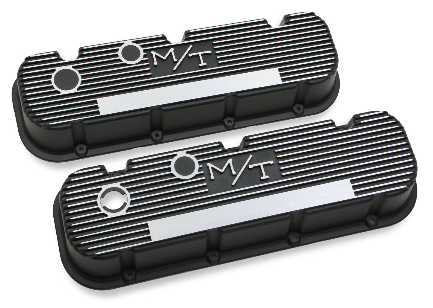 Holley 241-85 Mickey Thompson Black Wrinkle Valve Covers M/T  Big Block Chevy