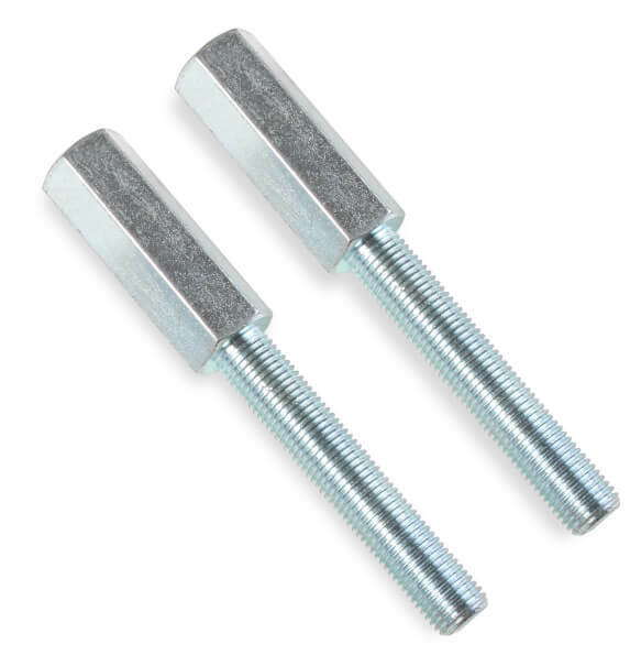 Mr. Gasket 1290 Shock Extensions - 3/8"-24 thread by 3.5" Long - Zinc Plated