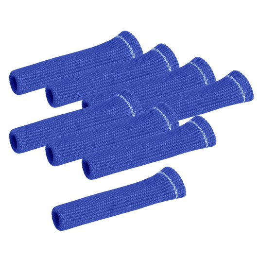 Universal Blue Spark Plug  Boot Protectors Set of 8  Good for 1200 Degrees