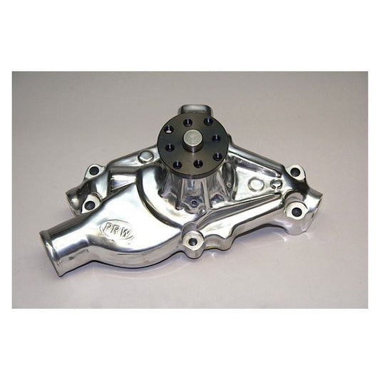 PRW Chevy SBC V8 1955-1995 High Performance Short Aluminum Water Pump - Polished