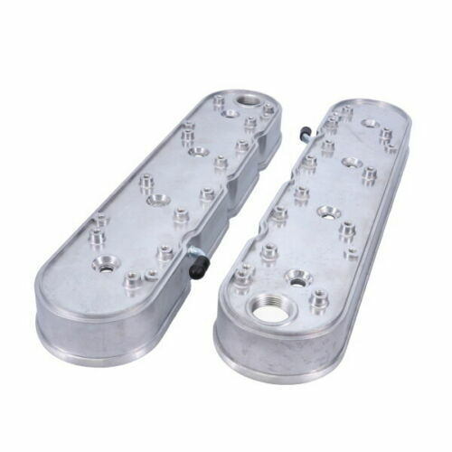 Natural Finish  Finned Aluminum 2 Piece  Valve Covers for GM LS V8's