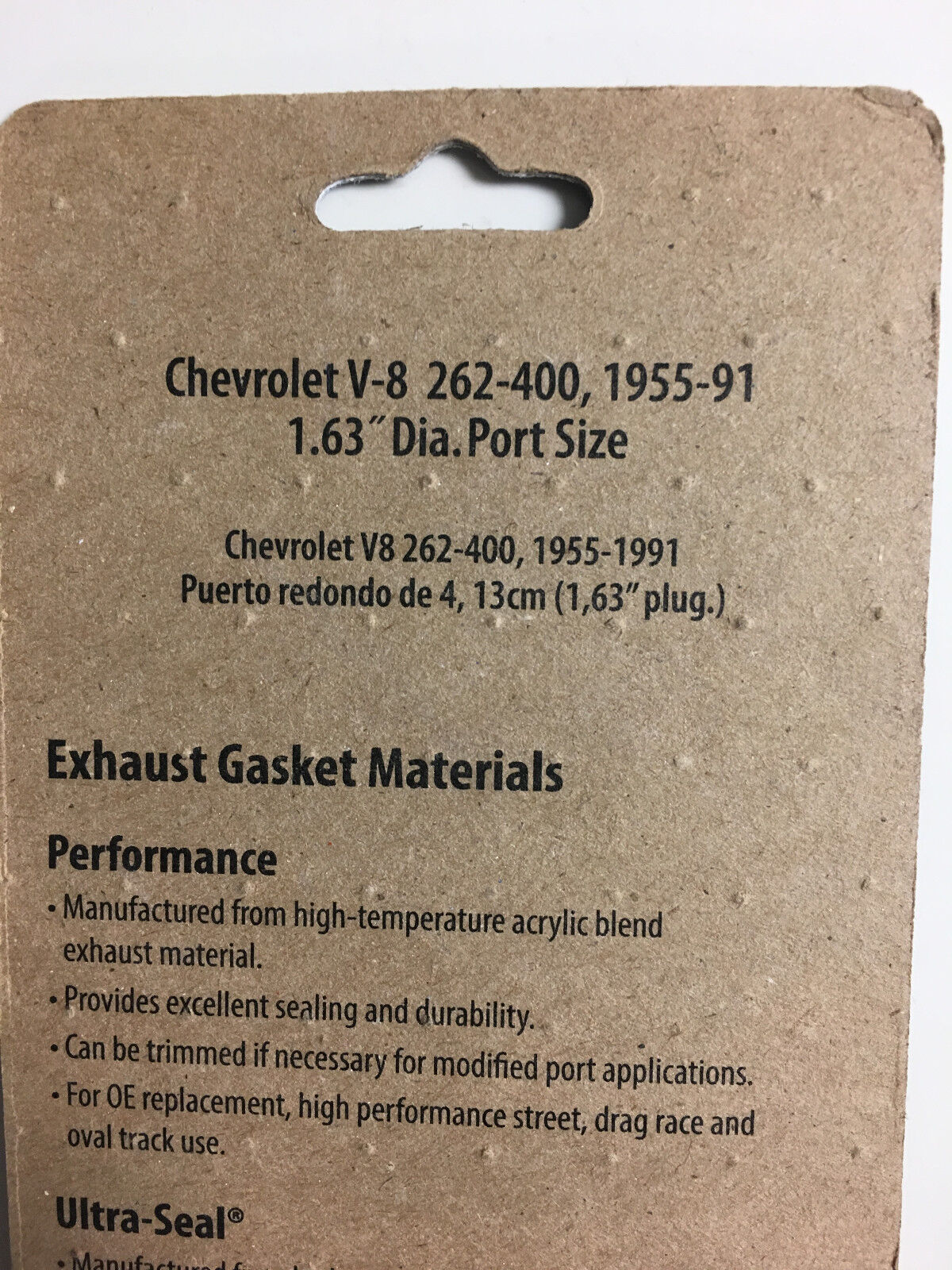 Mr Gasket 150 Header Gasket Set Small Block Chevy 1.63 "  Round Port