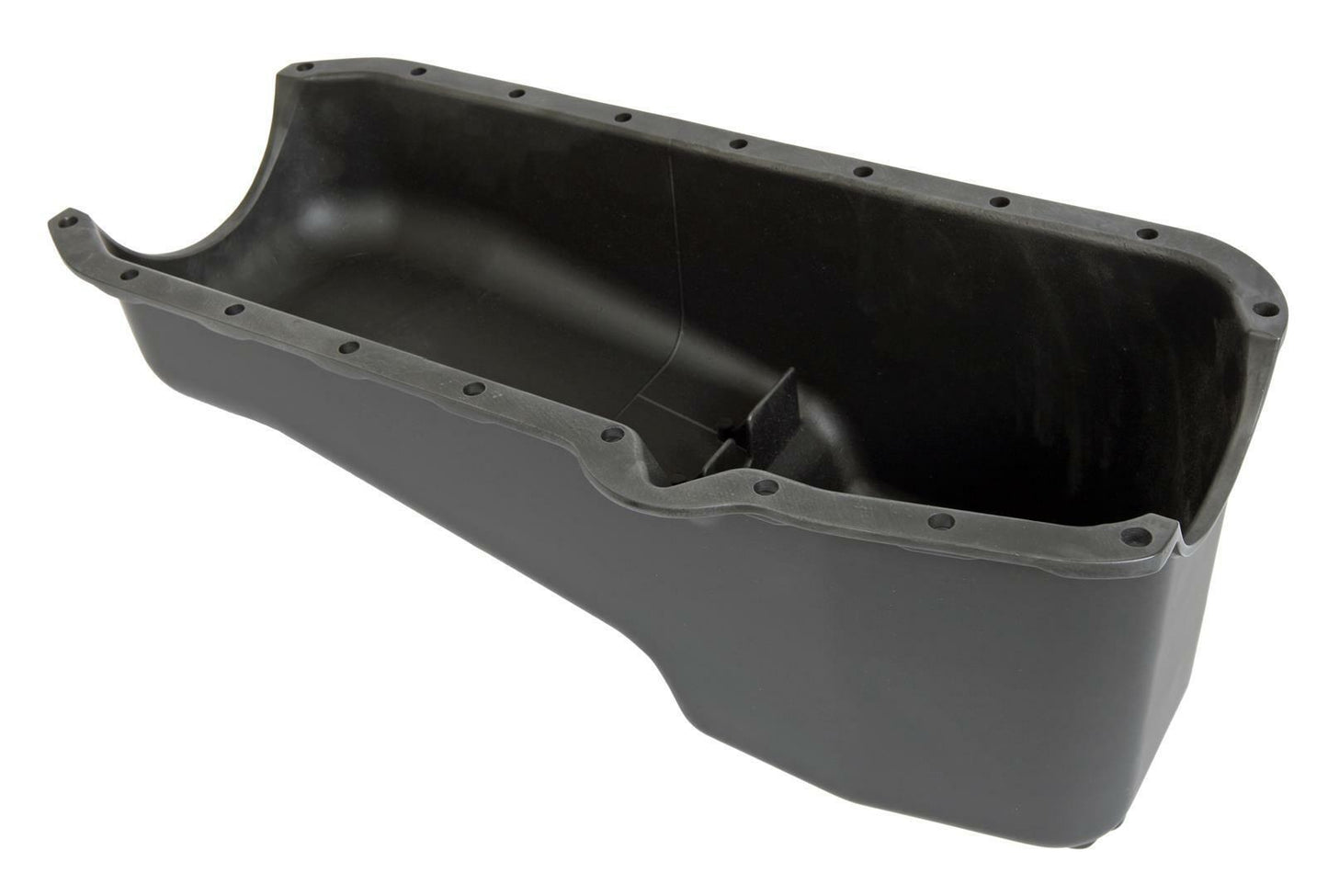 Small Block Chevy V8 Black Aluminum Finned Oil Pan 1955 to 1979