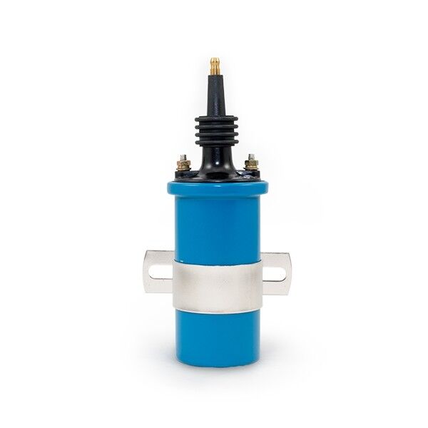 Blue 45,000 Volt Oil-Filled Canister Style Male Remote Ignition Coil