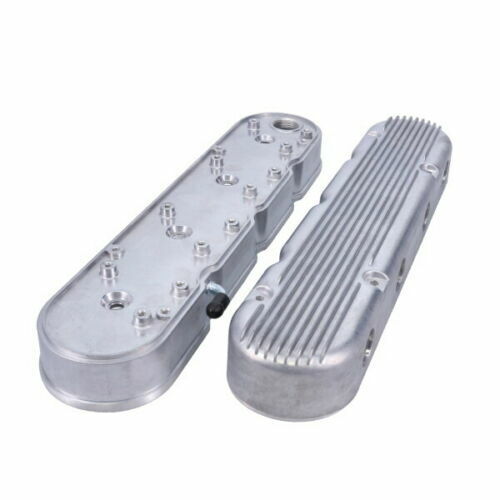 Natural Finish  Finned Aluminum 2 Piece  Valve Covers for GM LS V8's