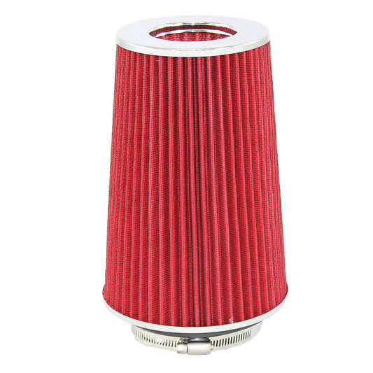 Red 10"  Tall Pro-Flo Washable Conical Air Filter with 3", 3.5" and 4" Inlet