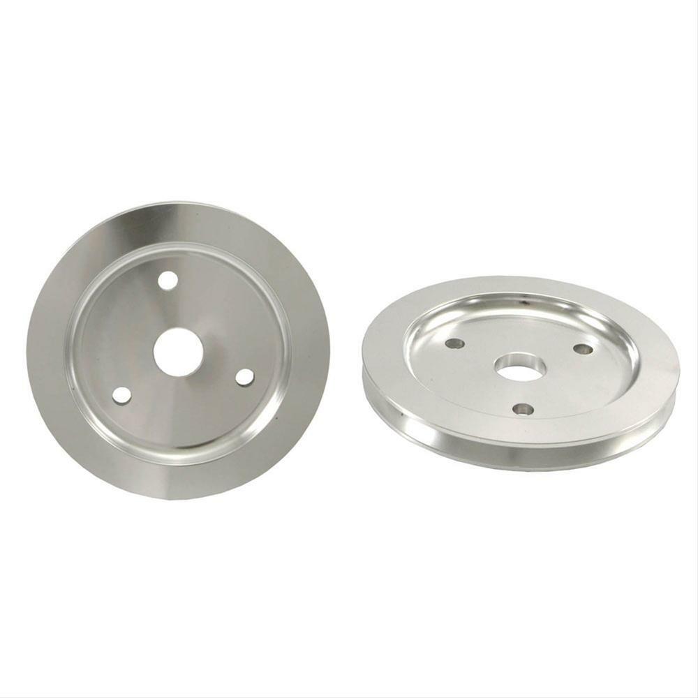 Small Block Chevy Short Pump Single Belt Billet Style Aluminum Crankshaft Pulley