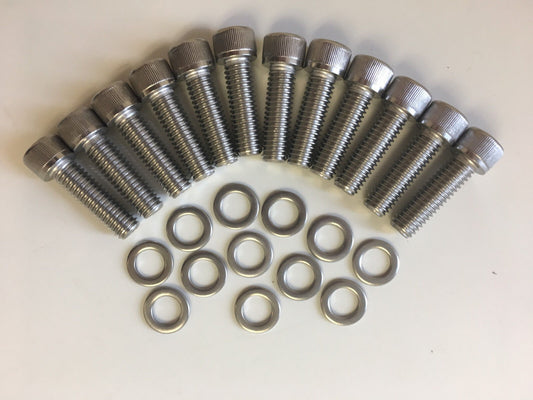 Small Block Chevy V8 Allen Head Stainless Steel Intake Bolt Kit 262 thru 400