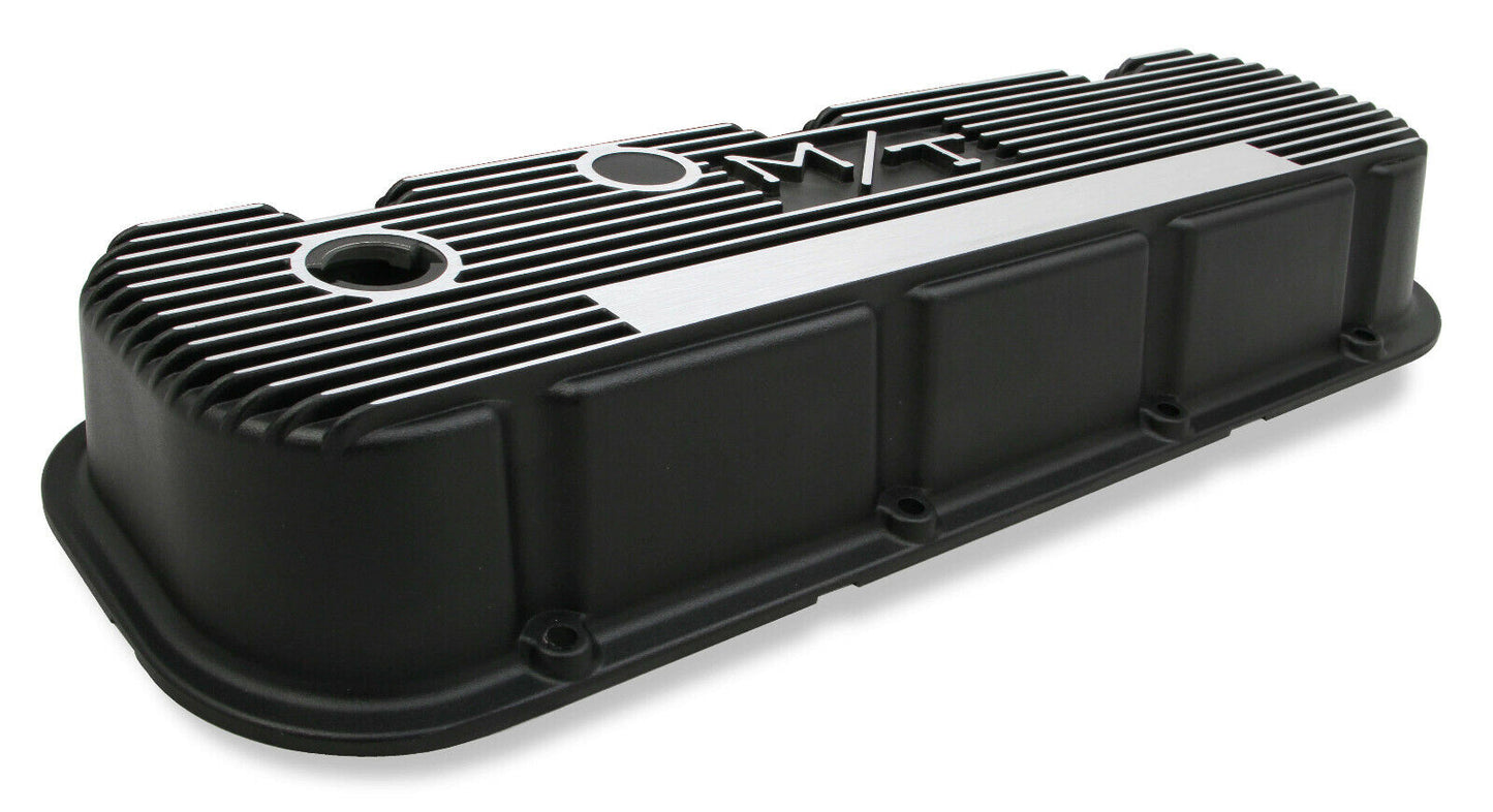 Holley 241-85 Mickey Thompson Black Wrinkle Valve Covers M/T  Big Block Chevy