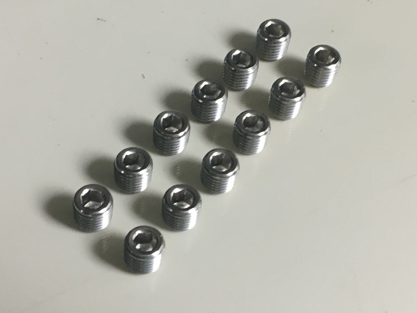 Socket Head Stainless Steel Pipe Plugs 1/16" NPT 12 Pieces