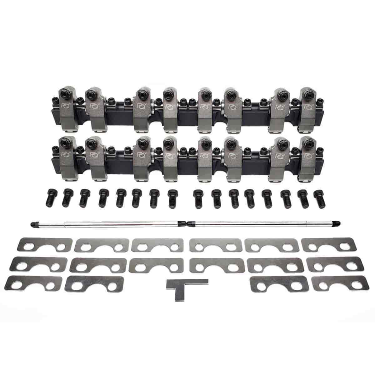 PRW 3535037 PQx Shaft Rocker Arm Kit  Chevy SB Brodix Track 1 Heads 1.6 Ratio