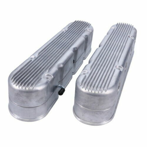 Natural Finish  Finned Aluminum 2 Piece  Valve Covers for GM LS V8's