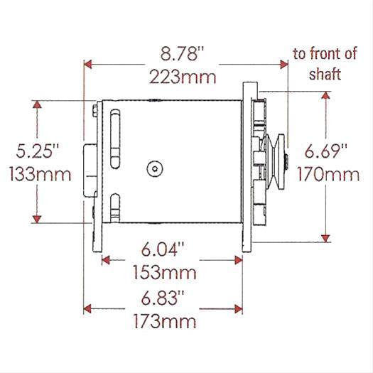 Powermaster 282101 Ford 90A Alternator PowerGEN Swing Mount 12V Polished