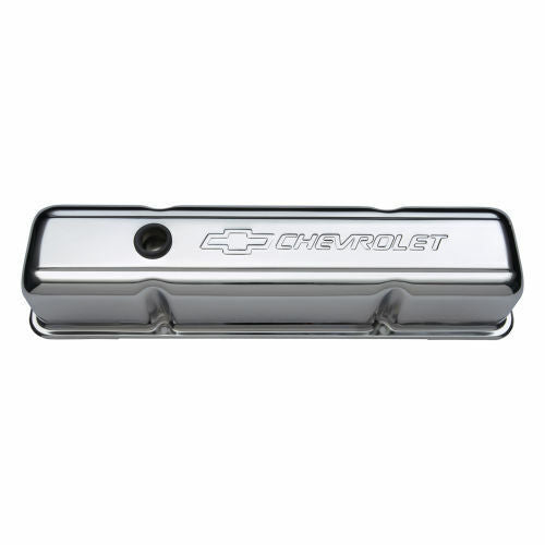 Proform 141-103  Chrome Bowtie Tall Valve Covers for Chevy Small Block Engines