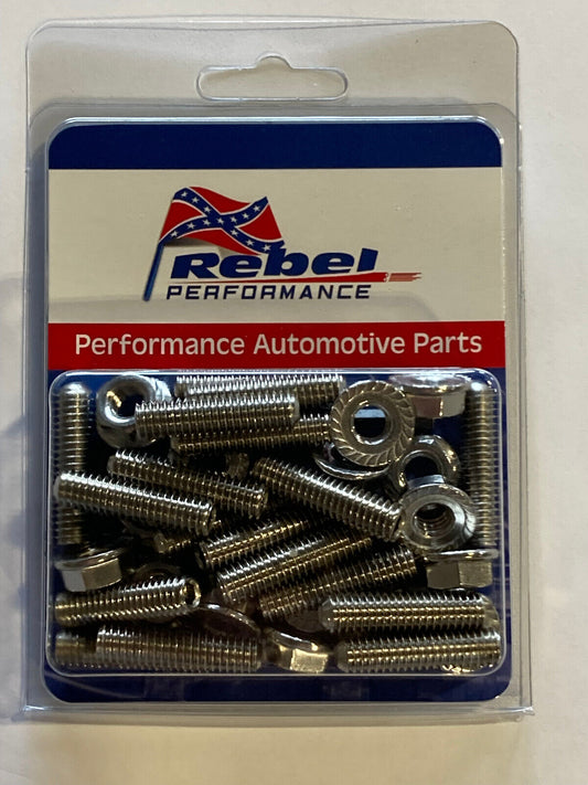 Small Block Mopar V8's 273 thru 360 Stainless Steel Oil Pan Stud Kit 1.25" Long